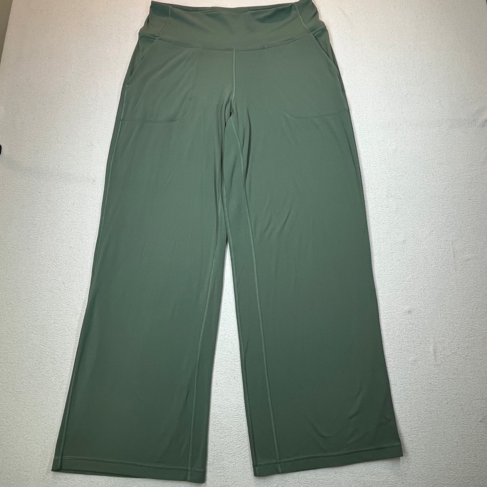 Lululemon Align Wide Leg Pant 31 Olive Green Nulu High Rise Pocket LW5EGZS 14